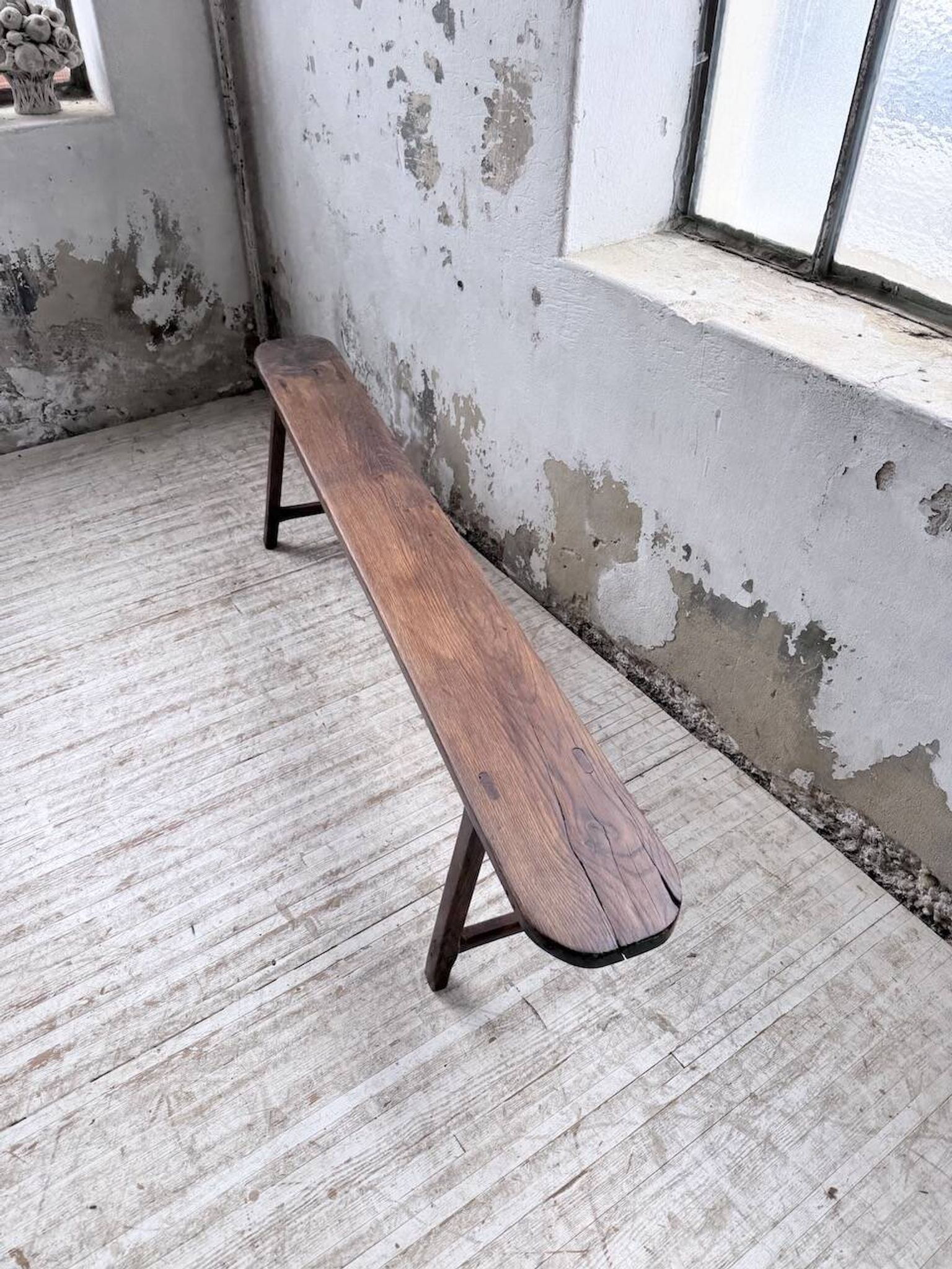 Banc de ferme chêne 1950