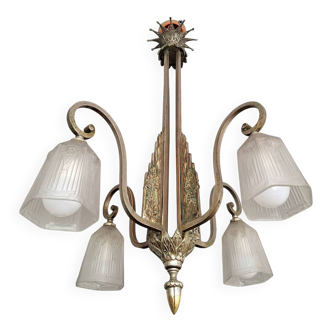 Lustre art déco, luminaire ancien