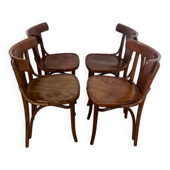 Lot 4 old vintage bentwood bistro chairs from the 70s