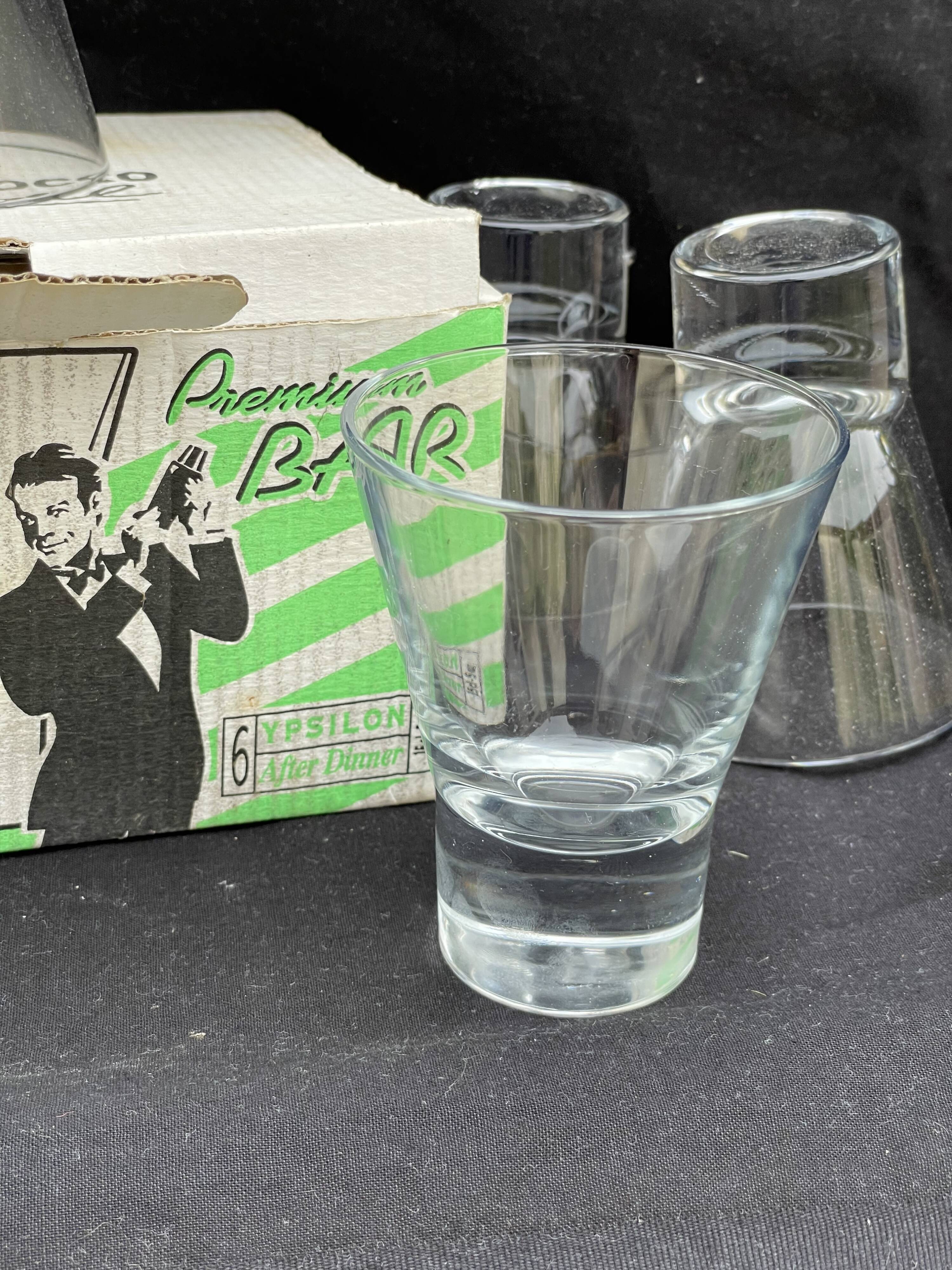 Vintage glasses transparent glasses bormioli rocco