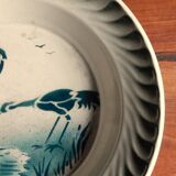 Serving dish in earthenware from Labrut Frères 1900 / Motif hérons