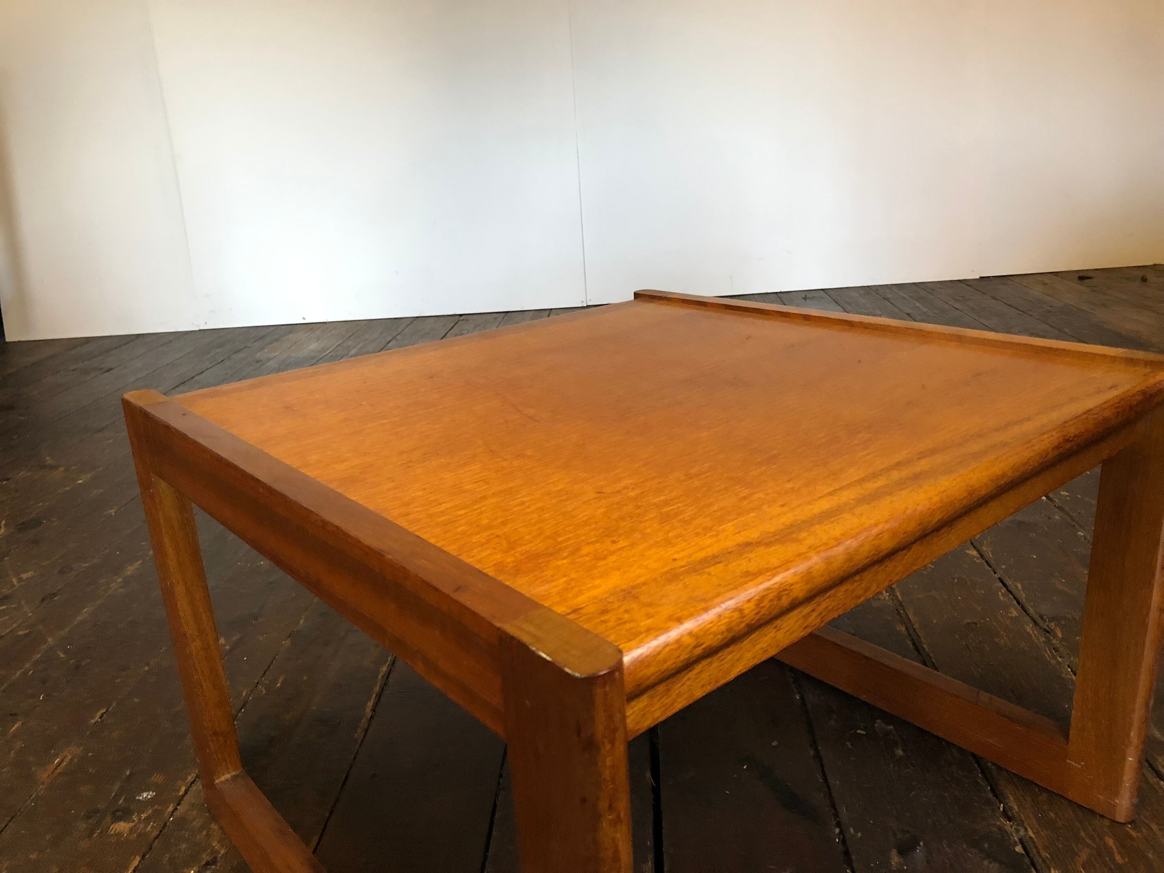 Vtg Mid Century BCM Teak Side Occasional Coffee Table Retro 60s Danish Design