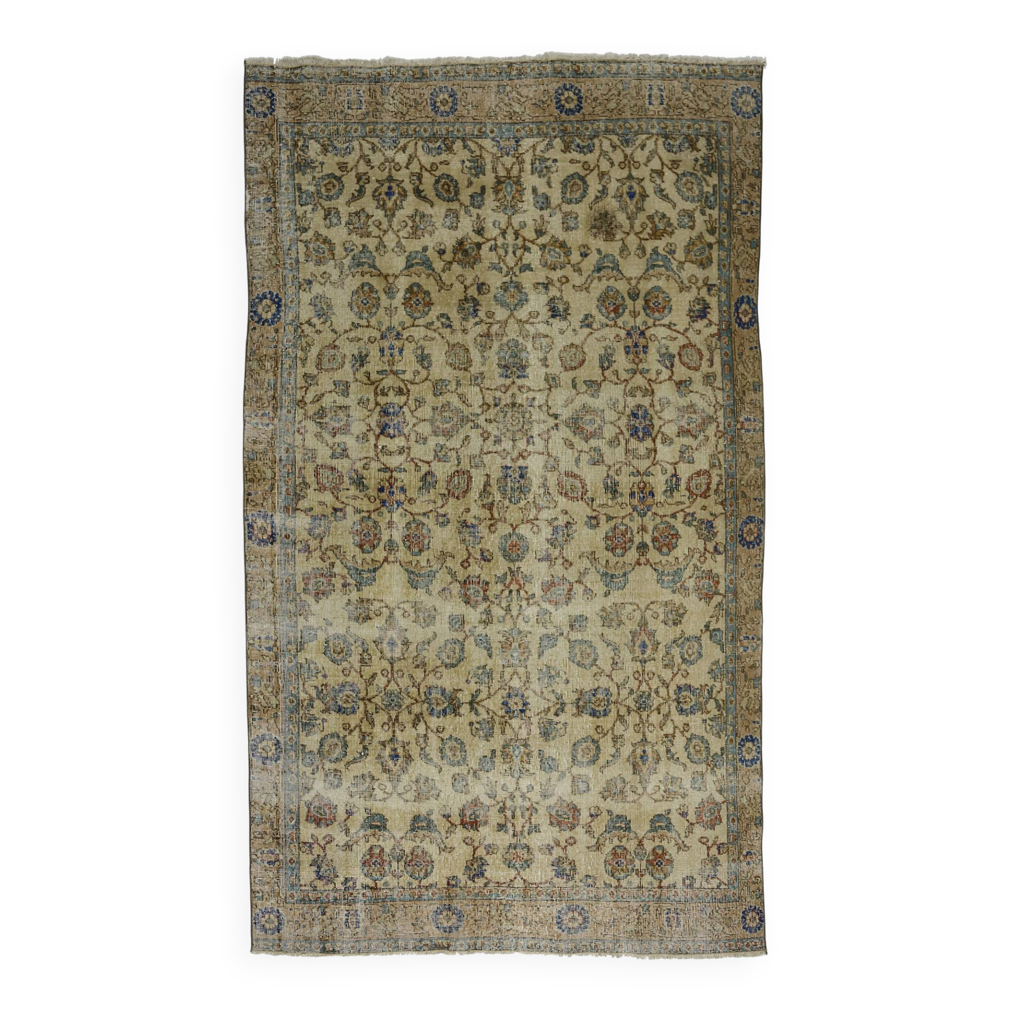 Tapis Oushak Authentique – Tons Doux & Motifs Classiques, 160 x 273 cm