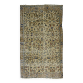 Tapis Oushak Authentique – Tons Doux & Motifs Classiques, 160 x 273 cm