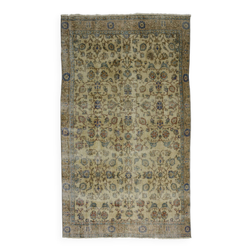 Tapis Oushak Authentique – Tons Doux & Motifs Classiques, 160 x 273 cm
