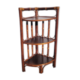 Rattan corner shelf
