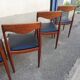 6 chaises scandinaves en skai noir