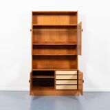 Two-piece wardrobe made of Danish teak veneer from the 1970s