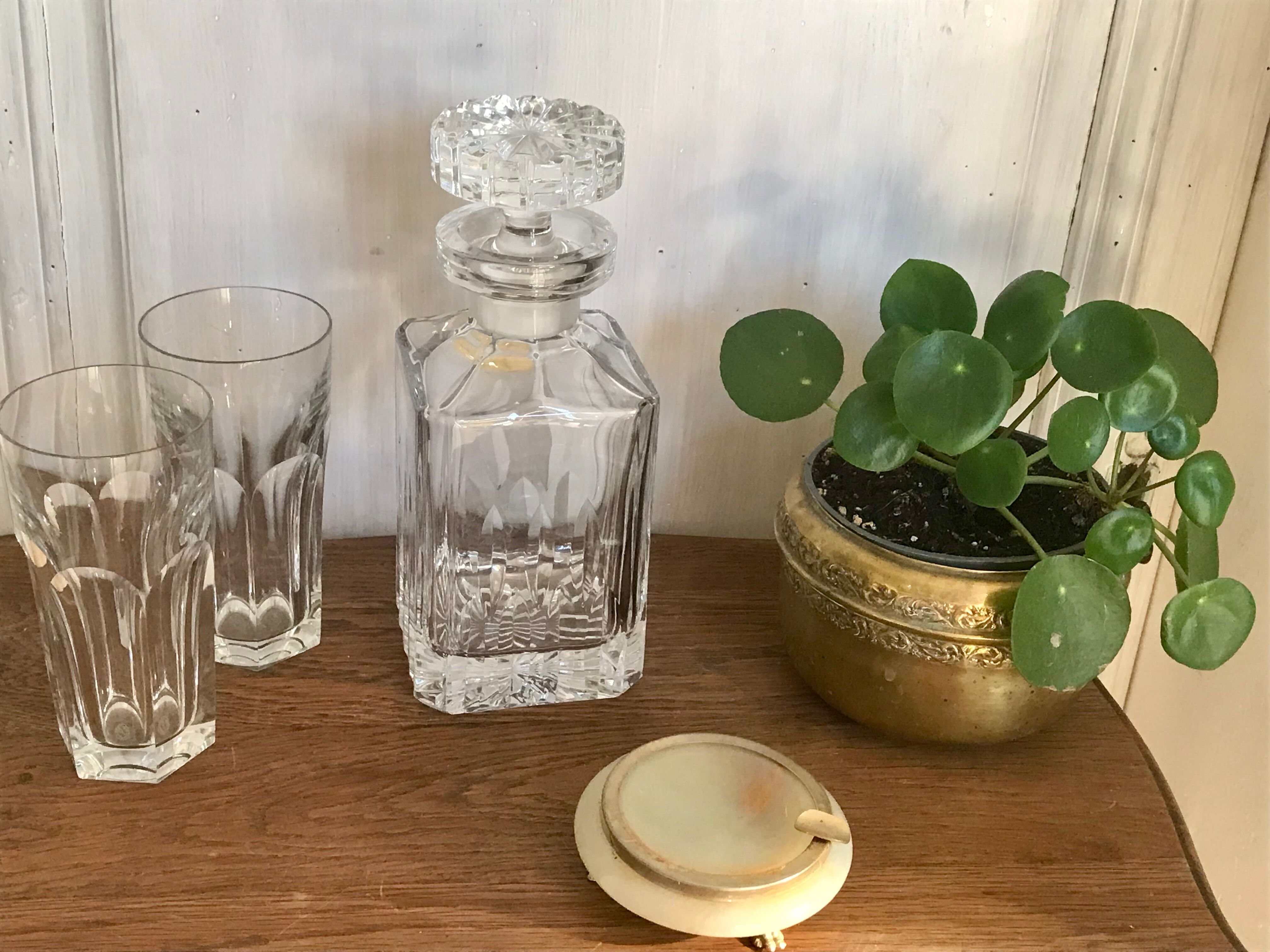 Crystal whiskey carafe