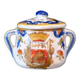 Sucrier ancien de Rouen décoré des armoiries de Saint-Nazaire