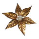 Applique florale de Willy Daro, style Hollywood Regency, 1970.