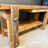 Old wooden workbench, renovated