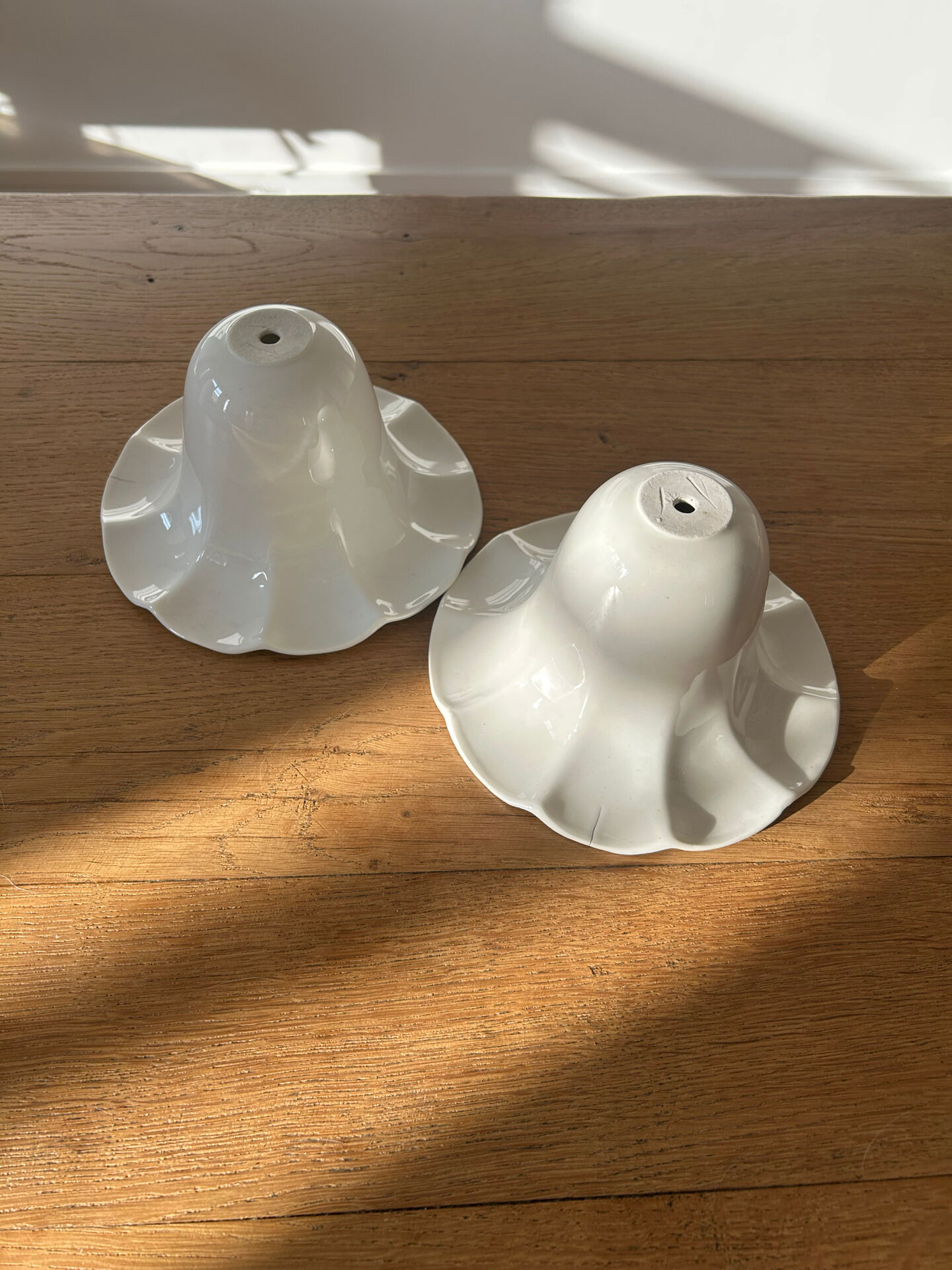 Pair of ceramic pendants