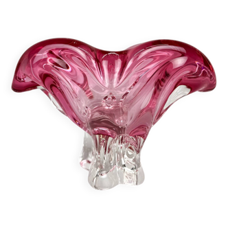 Art Glass Bowl by designer Josef Hospodka for Chribska Glassworks, 1960's