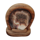 Tahitian lamp, 1980, carved pearl oyster shell