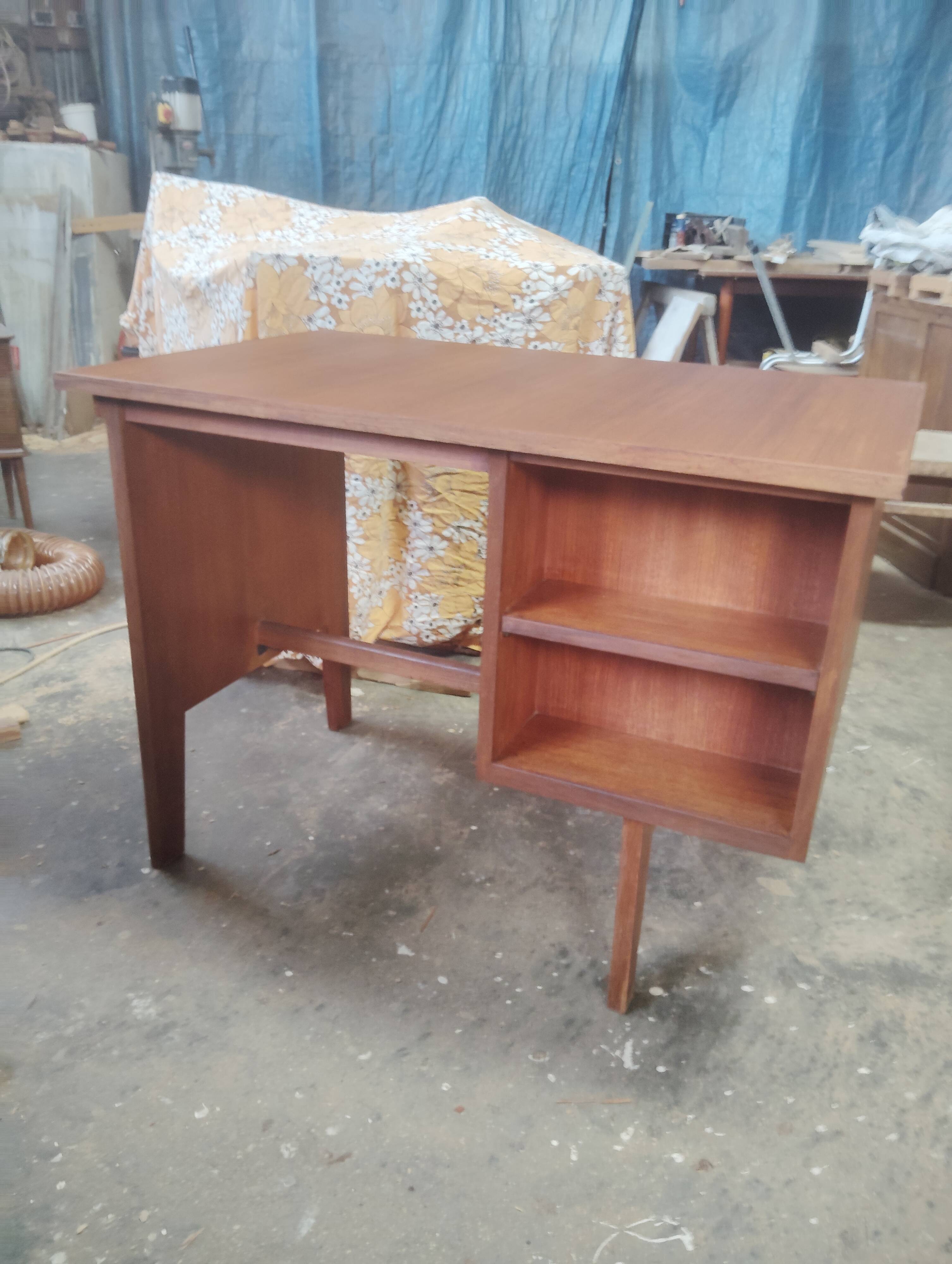 Vintage Scandinavian-inspired teak desk