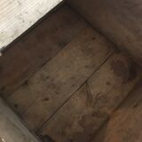 Ancienne boite en bois patinée bleu gris