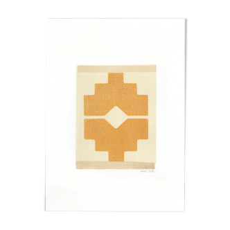 Painting on paper, dated and signed without frame