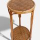 Table d'appoint, support à plante en bois, bambou et roseau, années 1960