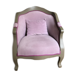 Shepherd's Chair - Louis XV Style - Pink Velvet