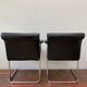 Paire de chaises de bureau en cuir noir par Boss Design
