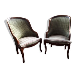 Pair of chairs convertible style 19th