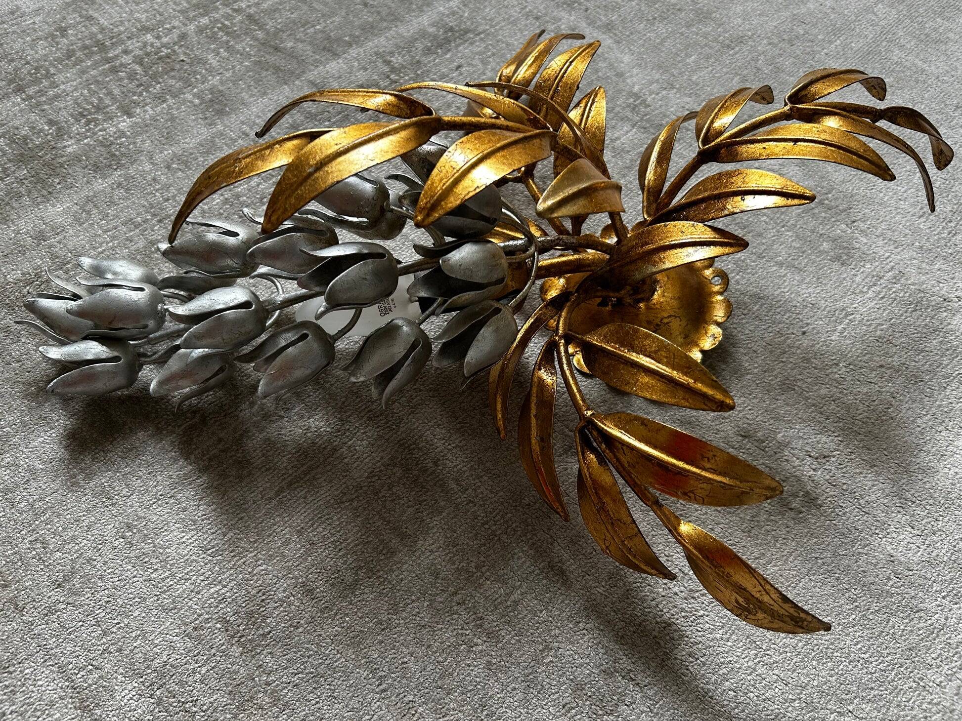 Hans Kogl Wisteria Pioggia D’oro wall sconce (small) Hollywood Regency 70s sconce gilt