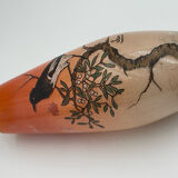 Enamelled decorative vase signed GEM