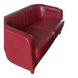 burgundy leather sofa