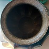 Vase laque line bleu