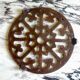 Brown enamelled cast iron trivet