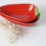 Pair of Saint Clément barbotine dishes