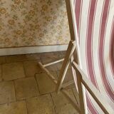 Chaise longue rayée