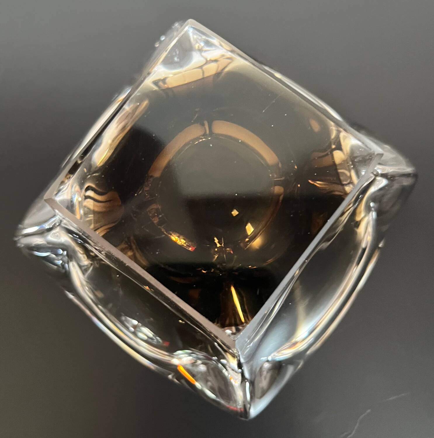 Thick glass ashtray from the 80s