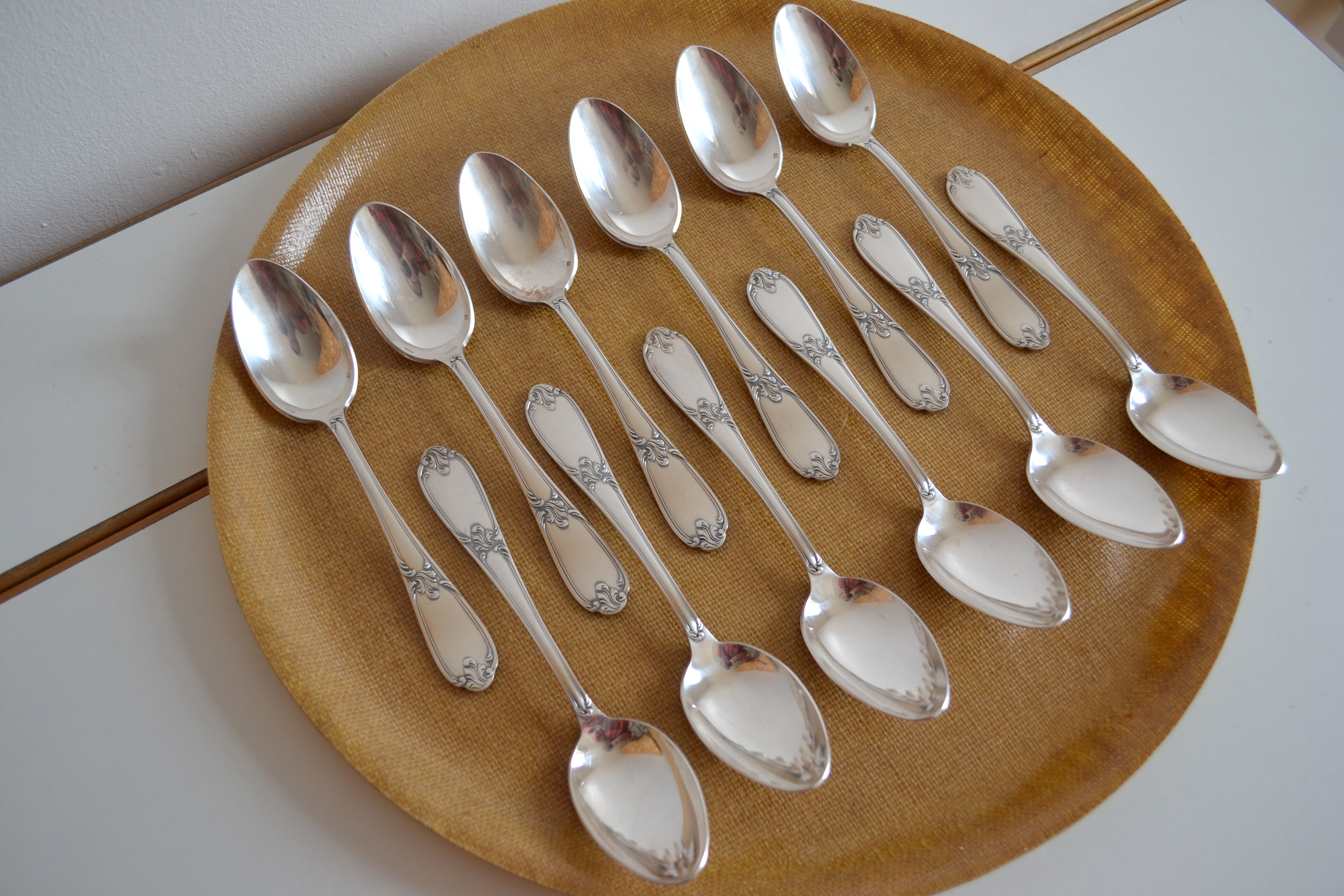 12 tablespoons metal argente orfevre frionnet francois