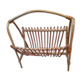 Rattan magazine rack