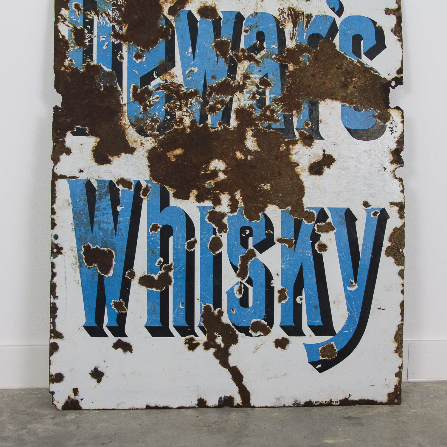 Enamel whiskey sign Dewar’s