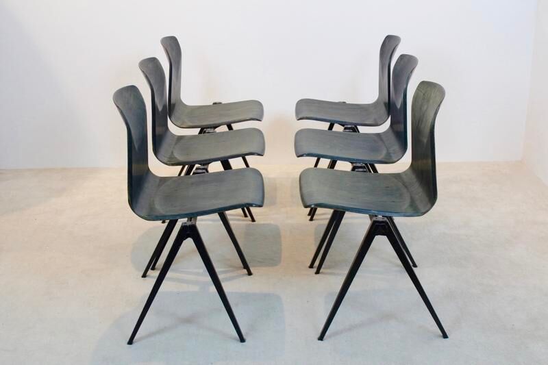 Stackable two-tone industrial dining chair Pagholz Galvanitas S22