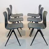 Stackable two-tone industrial dining chair Pagholz Galvanitas S22