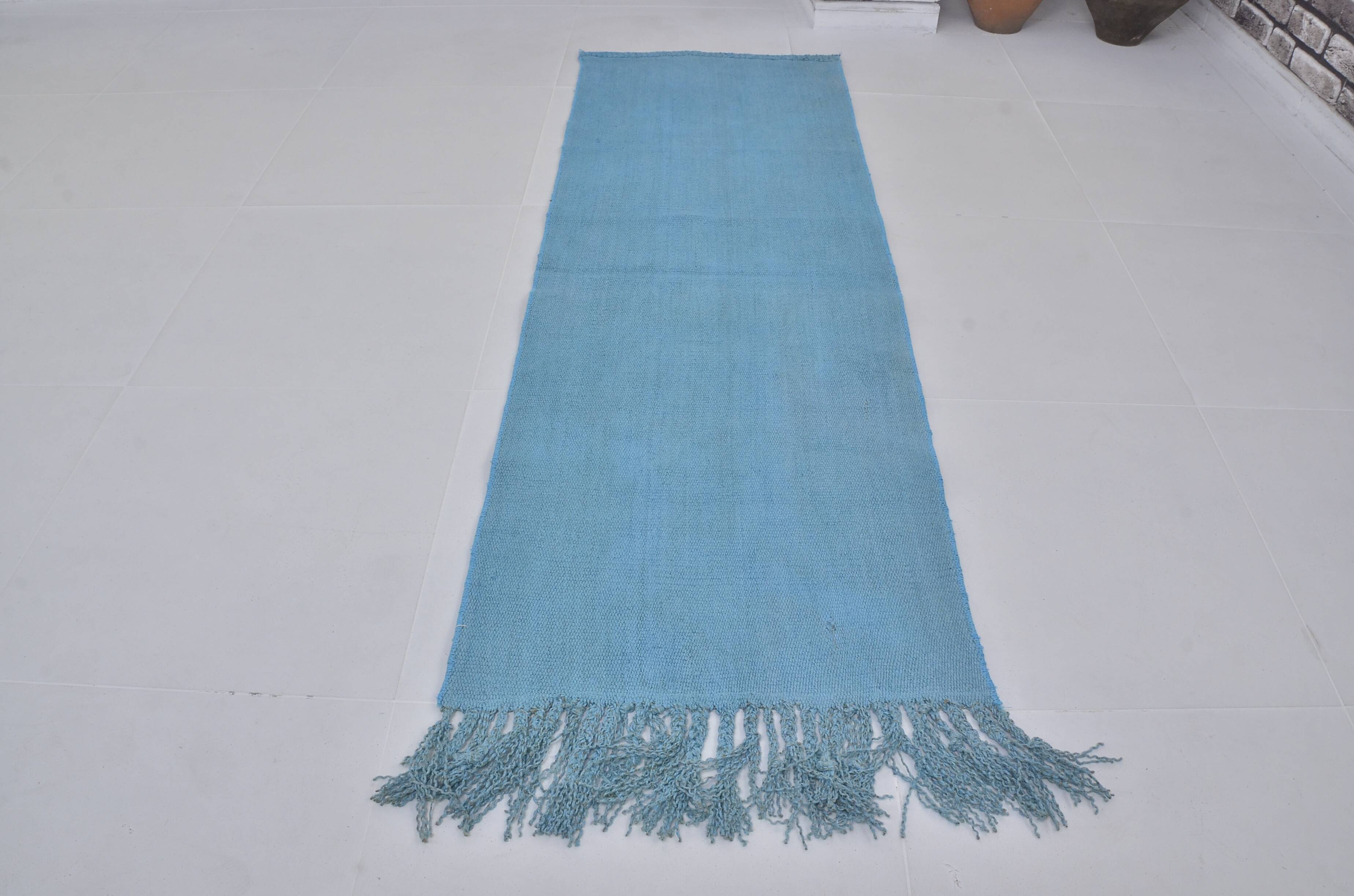 Blue Vintage handmade Hemp Runner sku 3911