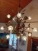 Monumental copper Florentine chandelier from the 1980s.