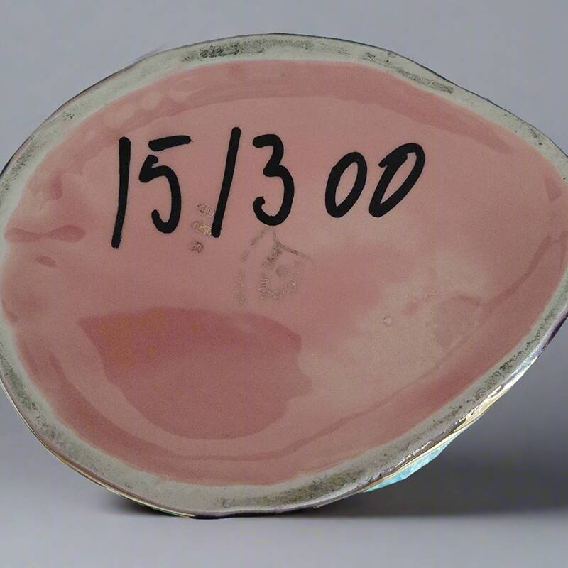 1960s Astonishing Pink and Gold Vase by SICAS Limited Edition. Made In Italy