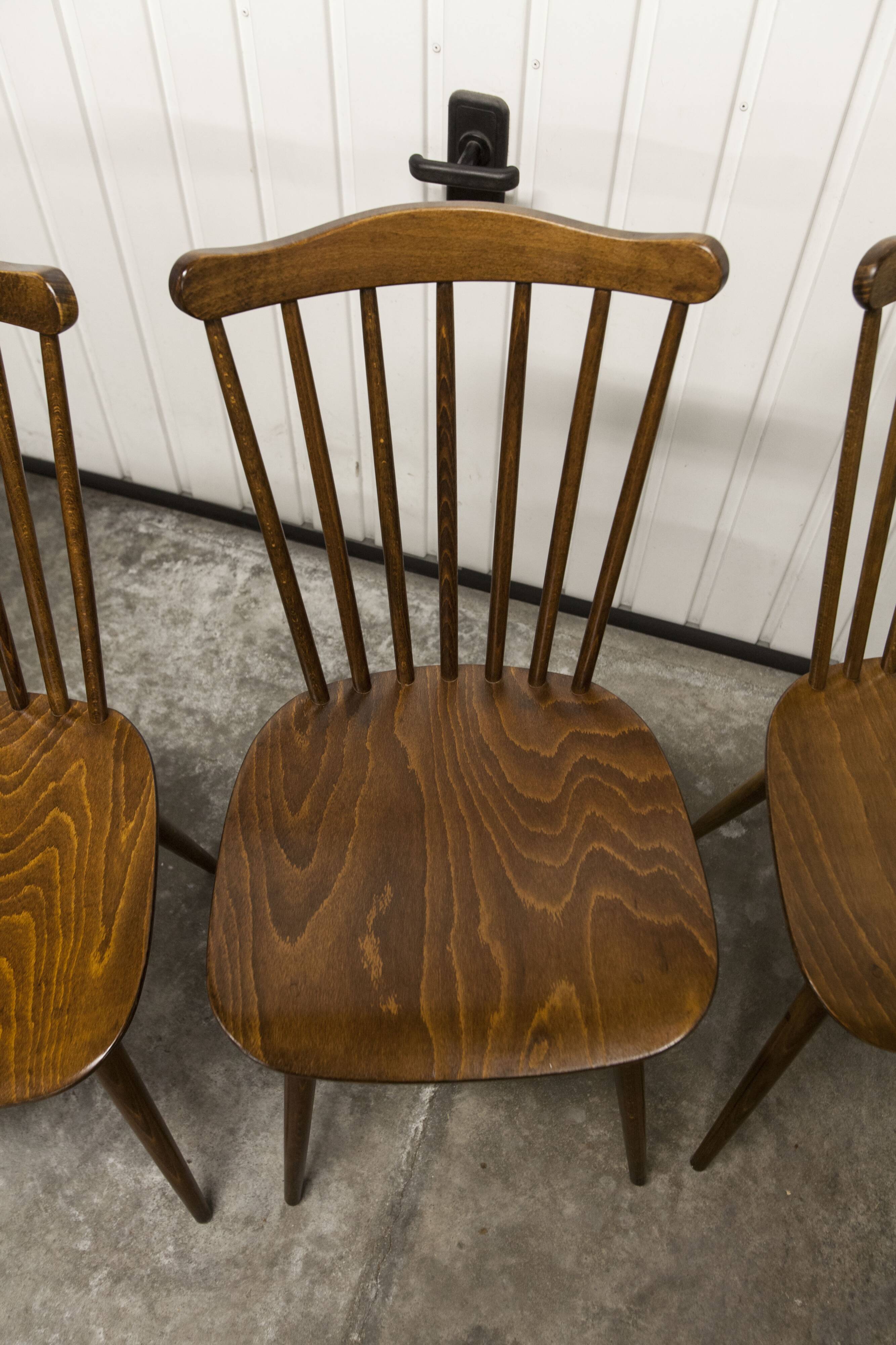 Set of 4 Scandinavian Baumann chairs model Minuet 1980 stamped