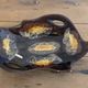 Large vintage ceramic bowl from Vallauris – Brown and orange glaze