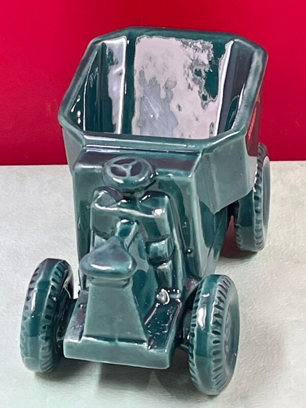 rare dumper ashtray in the shape of a mechanical wheelbarrow 'SAMBRON' ceramic