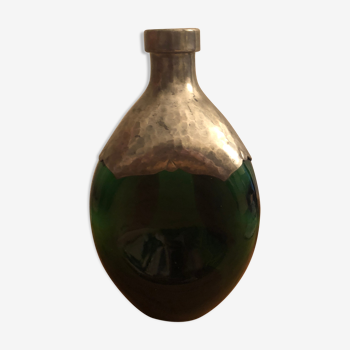 Green glass vase