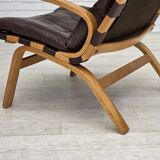 1970s, Danish design by Farstrup, set of 2 armchairs, furniture leather.