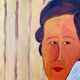 Huile sur toile portrait femme