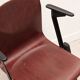 Chaise Galvanitas S22 accoudoirs acajou et noir