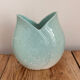 Sky blue ceramic vase